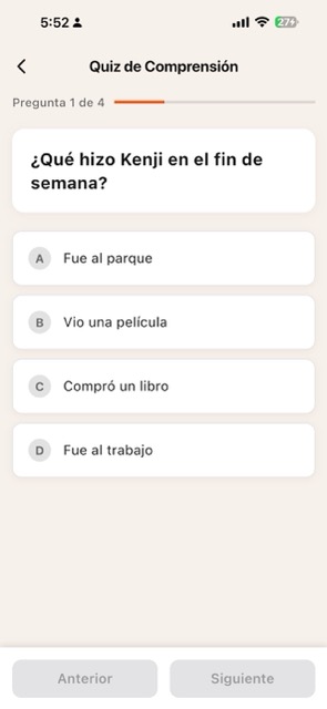 Quiz de comprensión